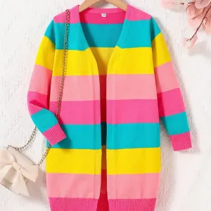 cardigan-en-tricot-a-manches-longues-et-col-en-v-pour-fille-decontract