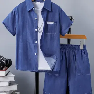 ensemble-chemise-et-short-decontractes-a-manches-courtes-pour-enfants-