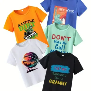 lot-de-5-t-shirts-respirants-absorbants-pour-garcons-avec-imprime-grap
