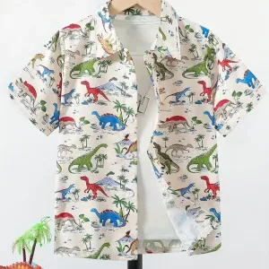 chemise-classique-unie-pour-bebe-garcon-haut-respirant-a-manches-court