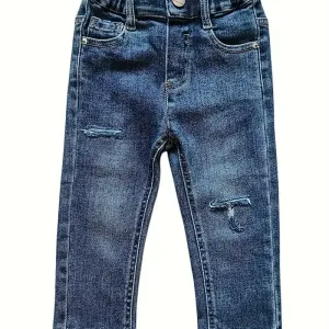 Pantalon en jean taille élastique pour bébé garçon