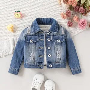 Veste en jean pour tout-petit avec imprimé graphique licorne