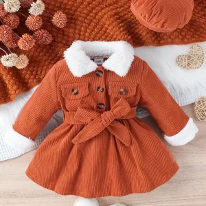 Vêtements pour bébé fille, col en fourrure