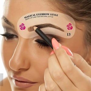 24 pièces Pochoir à sourcils, Moule de Modelage des sourcils