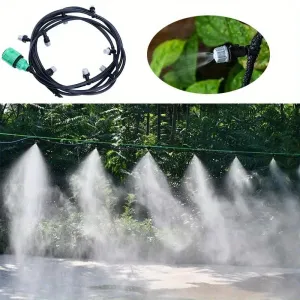 Tuyau d'arrosage de jardin en plastique durable de 10 m avec 10 buses