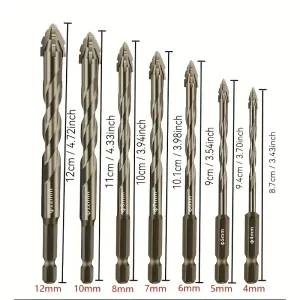 Foret excentrique à quatre lames en dents de scie (4/7 pièces)