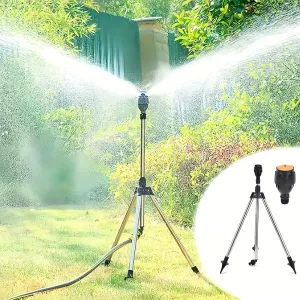 Arroseur trépied rotatif à 360° en métal durable