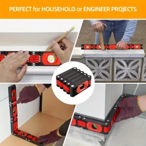 GOXAWEE - Niveau à bulle magnétique pliable multifonction à 5 sections