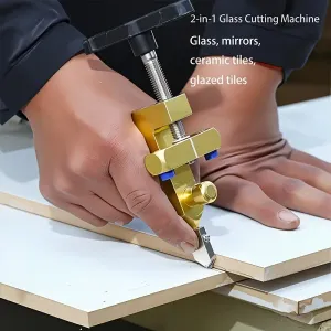 Coupe-carreaux 2-en-1 haute précision pour verre et céramique