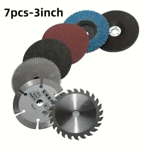 7 lames de scie ronde de 7,6 cm avec disques de 75 mm