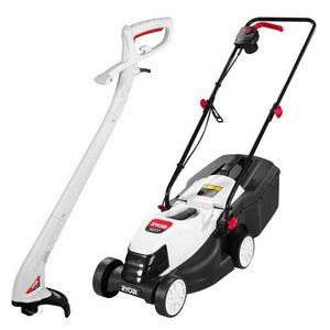 Ensemble tondeuse à gazon électrique Ryobi 1200 W et coupe-bordures 300 W KIT340