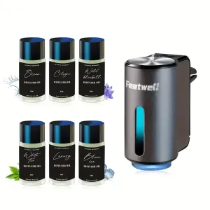 Désodorisant pour voiture, 6 x 10 ml, trois réglages, humidificateur diffuseur