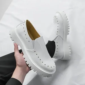 Chaussures habillées élégantes à clous pour homme, finition brillante