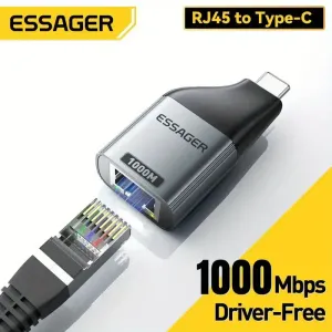 adaptateurethernetgigabitessager1001000mbitsrj45verstypec