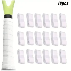 Lot de 18 bandes antidérapantes pour grip de tennis