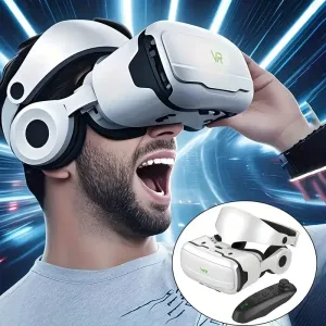 Lunettes VR 3D Ultra HD 4K avec taux de rafraîchissement de 120 Hz et écran large de 110°