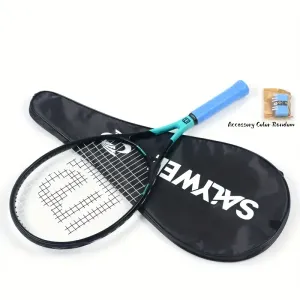 Raquette de tennis professionnelle en fibre de carbone avec sac