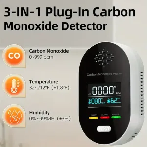 Détecteur de monoxyde de carbone intelligent trois-en-un