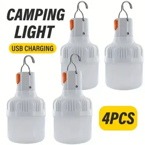 Lot de 4 lanternes LED GoldenCentury, rechargeables par USB
