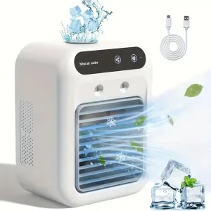 Climatiseur portable tout-en-un, mini-humidificateur-ventilateur avec fonction de refroidissement