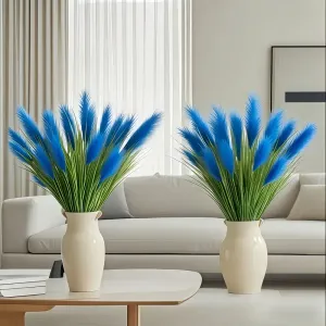 5 tiges bleues équivalent à 1 bouquet de queue de renard artificielle réaliste, 90 cm de haut