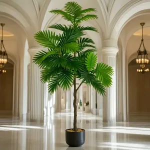 Lot de 47 palmiers artificiels réalistes aux feuilles vertes luxuriantes