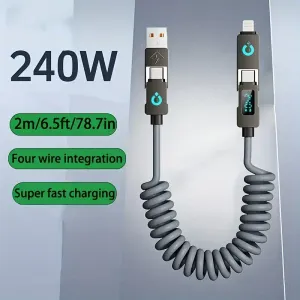 cabledechargeusbc4en1240wmaxavecaffichagenumeriquede2m