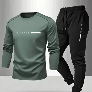 Ensemble de sport décontracté pour homme avec logo tendance