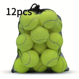 12 balles de tennis avec sac filet, balles d'entraînement, balles de tennis