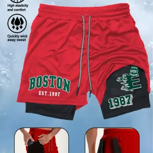 Short 2 en 1 à cordon de serrage pour homme