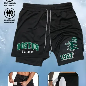 Short 2 en 1 à cordon de serrage pour homme