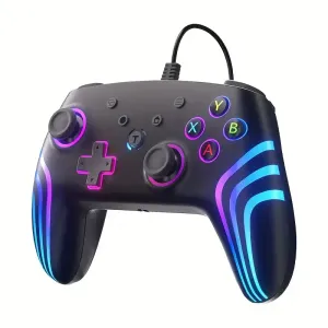 Manette de jeu filaire compatible avec PS4, PC et Xbox 360.