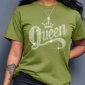 tshirtdecontracteaimprimecouronnedereineetstrassscintillants