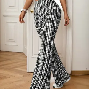 pantalonevaseelegantamotifpieddepoulepourfemme