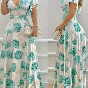 robelonguefleuriepourfemmerobedesoireefluide