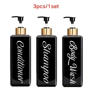 Ensemble distributeur moderne rechargeable de 3 pièces
