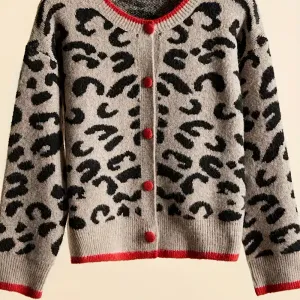 cardiganimprimeleopardpourfemmeavecbordurerouge