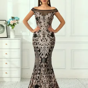 robedesoireeeleganteapaillettesrougespourfemme