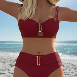 bikinirougefonceelegantpourfemme