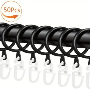 lotde103050anneauxderideauxenmetalnoiretargenteaveccrochets