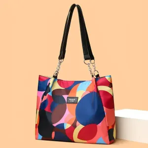 Sac fourre-tout élégant pour femme, color block