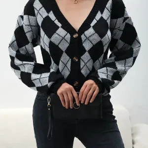 cardiganboutonneamotiflosanges