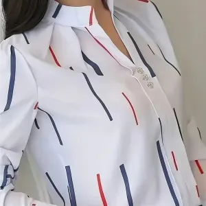 chemiseeleganteamancheslonguesetcolmontantpourfemme