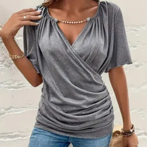 tshirtgriselegantacolenvetdetailsperles