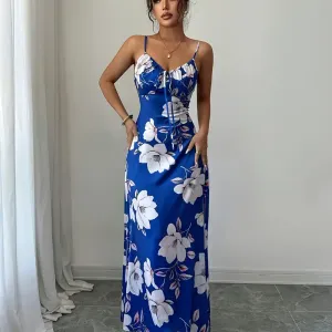 robelongueeleganteaimprimefloralpourfemme