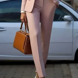 pantalonfuseletaillehauterosepoudrepourfemme