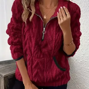 sweatshirtzippeelegantpourfemmedoublepolaire