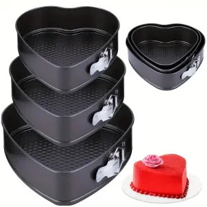 lotde3moulesagateauenaciercarboneenformedecoeur