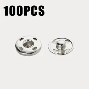100 boutons-pression métalliques invisibles pour couture
