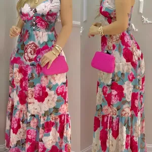 robelongueplisseeeleganteacolenvetboutonspourfemme